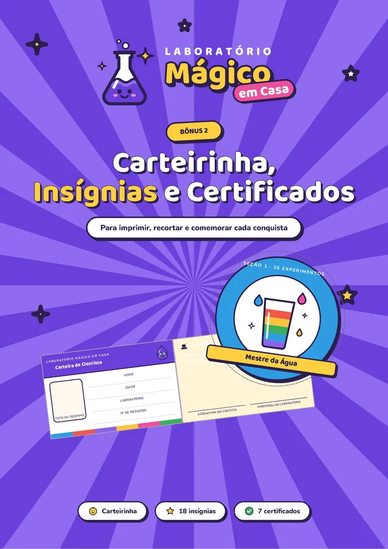 Capa do kit de Carteirinha, Insígnias e Certificados